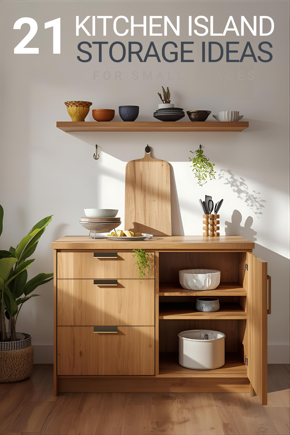 Smart kitchen island storage ideas for small spaces featuring drawers, open shelves, and hidden cabinets in a modern small kitchen