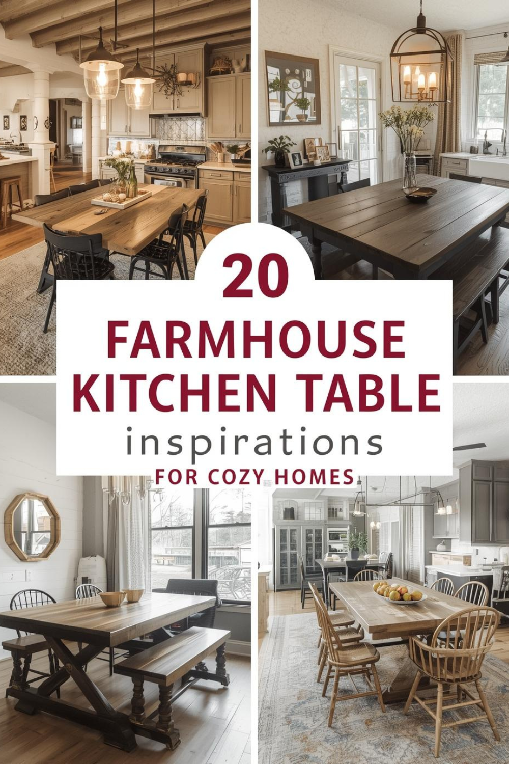 20 Farmhouse Kitchen Table Inspirations for Cozy Homes