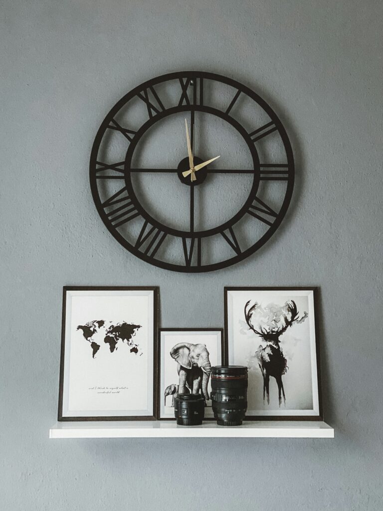 Modern wall clock decorative item for home