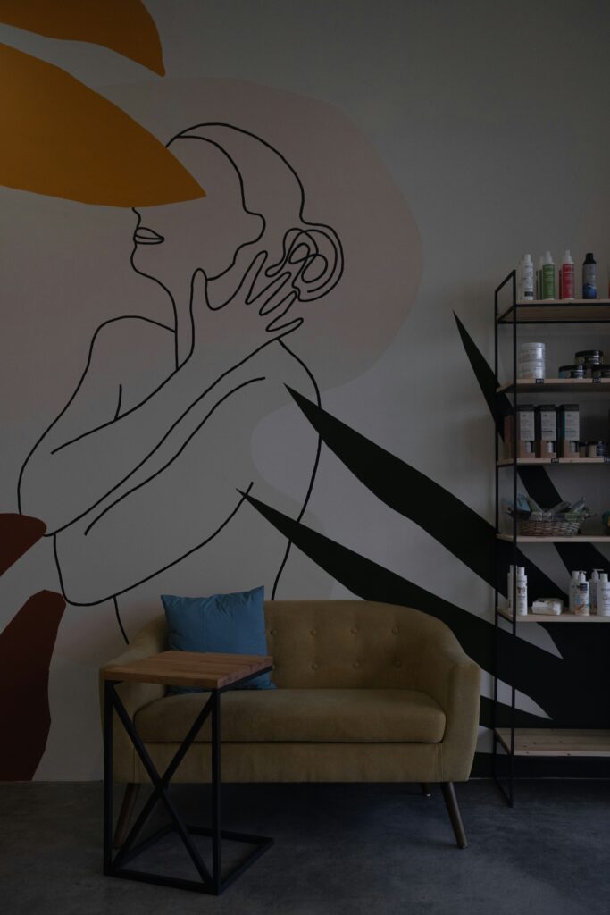 DIY home decor ideas featuring handmade wall art with abstract painting