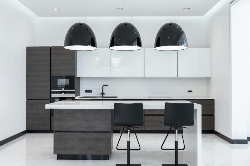 modern home decor kitchen with stylish cabinetry and clean lines