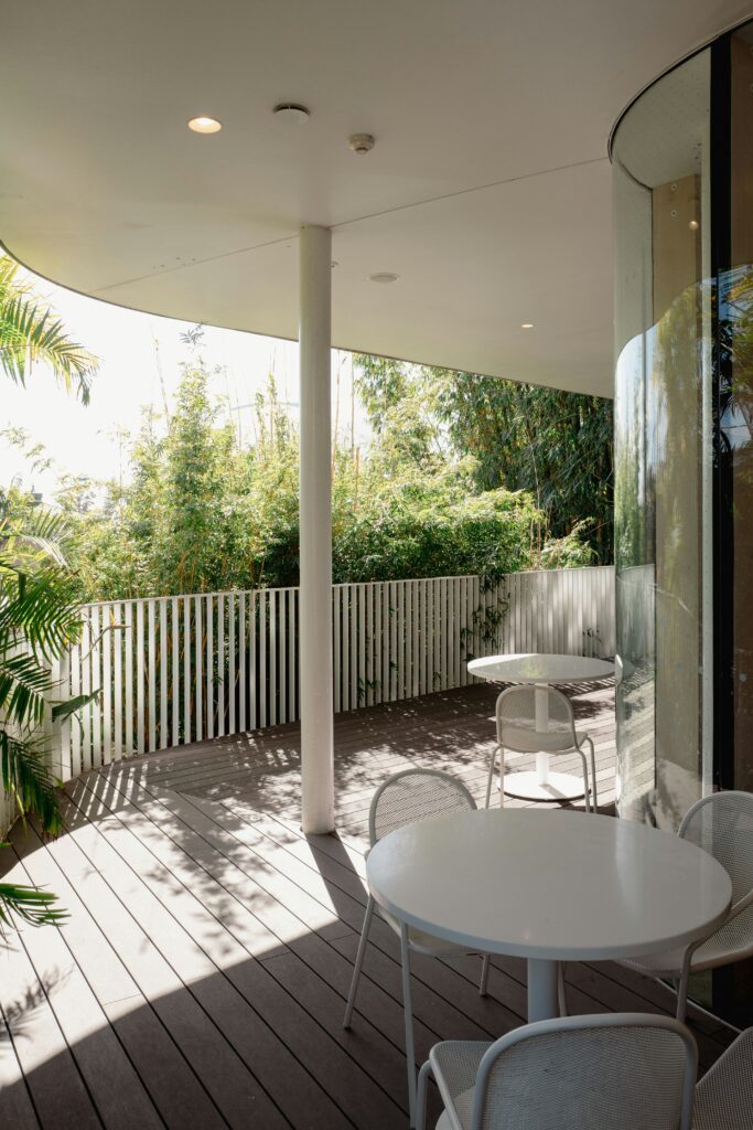 Modern balcony home decor ideas with minimalist furniture and neutral colors
