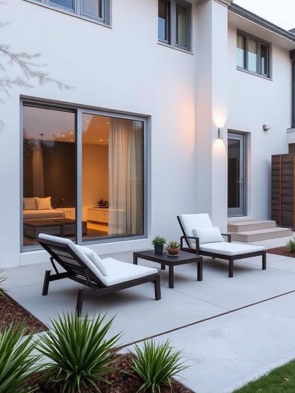 "Minimalist modern front yard