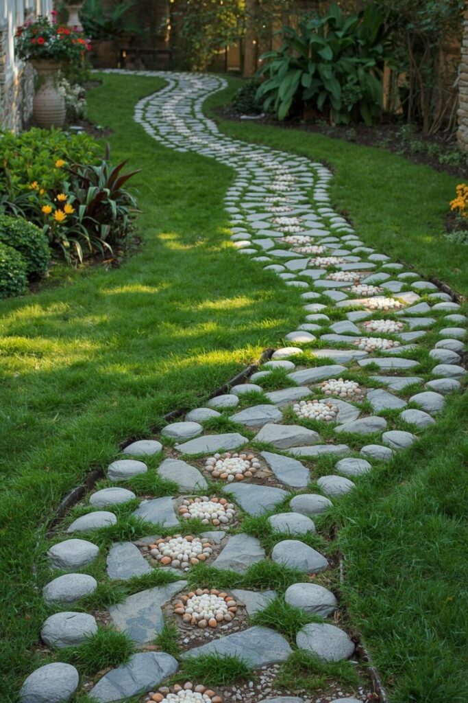 15 Cheap DIY Garden Border Ideas That Look Expensive Secret garden path with plants and stone borders