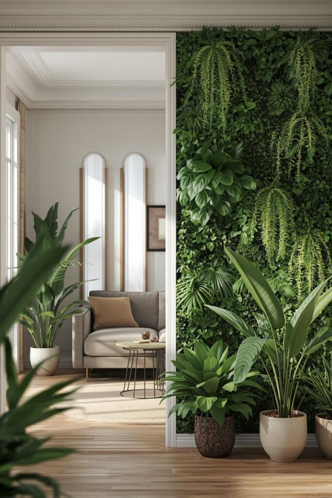 24 Living Room Partition Ideas for Modern Homes Indoor plant divider in living room