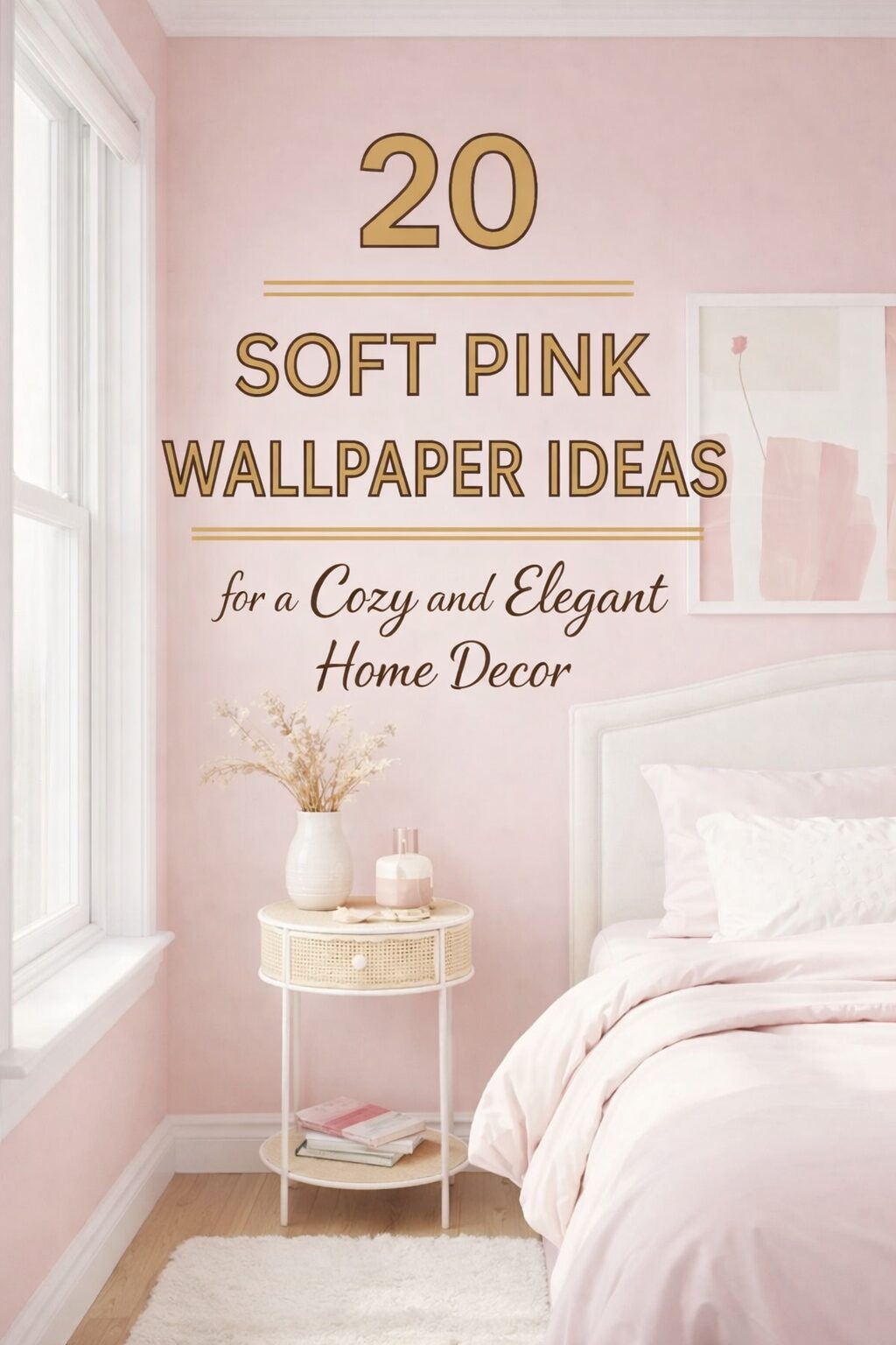 Soft pink wallpaper ideas for cozy and elegant home decor, featuring modern, floral, marble, and minimalist wall designs for stylish interiors